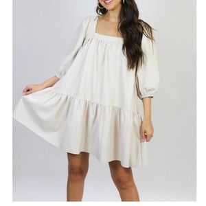 Leather Babydoll Dress